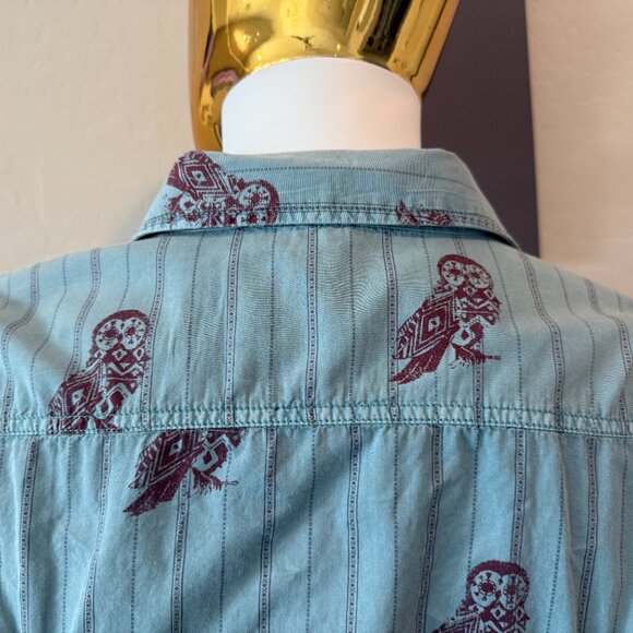 Barn Fly Own Themed Snap Button  Shirt - Large - Picture 11 of 11